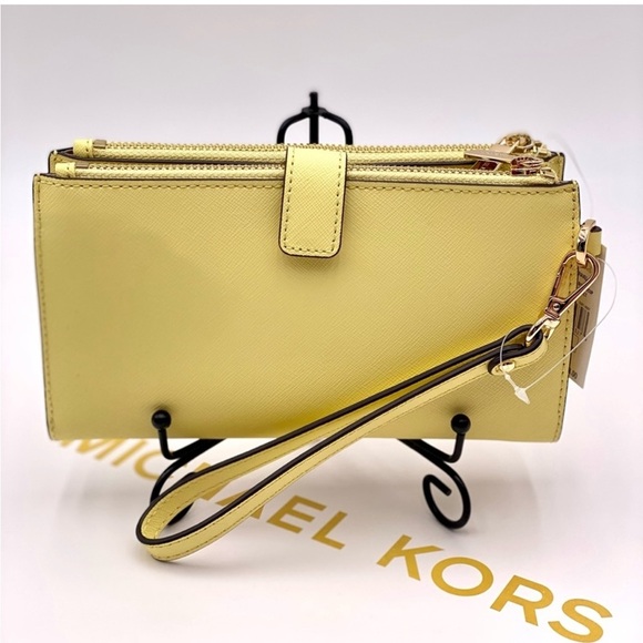 Michael Kors Wallet Wristlet Phone Case Buttercup - Picture 7 of 11